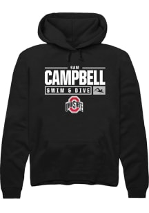 Sam Campbell  Rally Ohio State Buckeyes Mens Black NIL Stacked Box Long Sleeve Hoodie