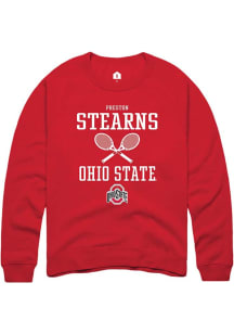 Preston Stearns  Rally Ohio State Buckeyes Mens Red NIL Sport Icon Long Sleeve Crew Sweatshirt