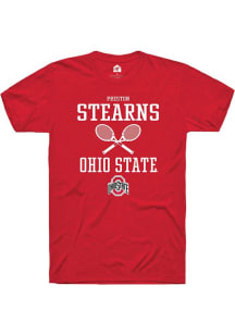 Preston Stearns  Ohio State Buckeyes Red Rally NIL Sport Icon Short Sleeve T Shirt