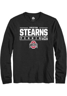 Preston Stearns  Ohio State Buckeyes Black Rally NIL Stacked Box Long Sleeve T Shirt