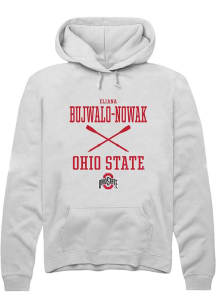 Eliana Bujwalo-Nowak Rally Mens White Ohio State Buckeyes NIL Sport Icon Hooded Sweatshirt