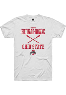 Eliana Bujwalo-Nowak White Ohio State Buckeyes NIL Sport Icon Short Sleeve T Shirt