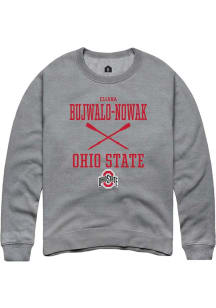 Eliana Bujwalo-Nowak Rally Mens Graphite Ohio State Buckeyes NIL Sport Icon Crew Sweatshirt