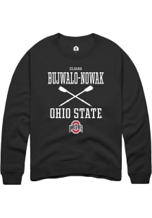 Eliana Bujwalo-Nowak Rally Mens Black Ohio State Buckeyes NIL Sport Icon Crew Sweatshirt