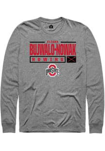Eliana Bujwalo-Nowak Rally Mens Graphite Ohio State Buckeyes NIL Stacked Box Tee