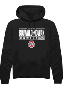 Eliana Bujwalo-Nowak Rally Mens Black Ohio State Buckeyes NIL Stacked Box Hooded Sweatshirt