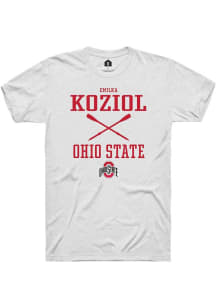 Emilka Koziol  Ohio State Buckeyes White Rally NIL Sport Icon Short Sleeve T Shirt