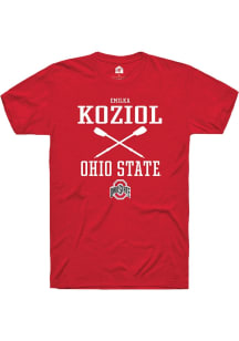 Emilka Koziol  Ohio State Buckeyes Red Rally NIL Sport Icon Short Sleeve T Shirt