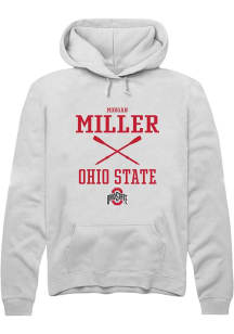 Morgan Miller  Rally Ohio State Buckeyes Mens White NIL Sport Icon Long Sleeve Hoodie