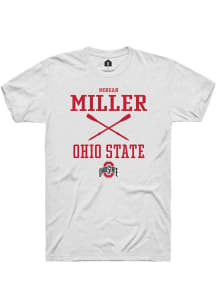 Morgan Miller  Ohio State Buckeyes White Rally NIL Sport Icon Short Sleeve T Shirt