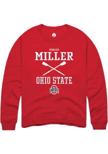 Morgan Miller  Rally Ohio State Buckeyes Mens Red NIL Sport Icon Long Sleeve Crew Sweatshirt