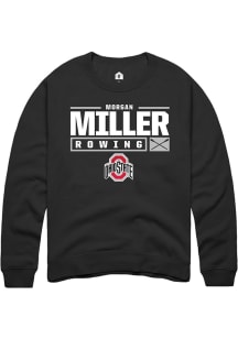 Morgan Miller  Rally Ohio State Buckeyes Mens Black NIL Stacked Box Long Sleeve Crew Sweatshirt