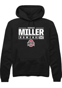 Morgan Miller  Rally Ohio State Buckeyes Mens Black NIL Stacked Box Long Sleeve Hoodie