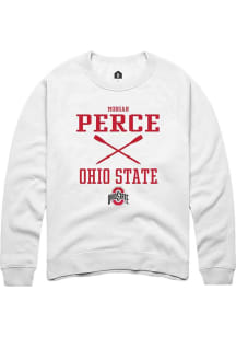 Morgan Perce  Rally Ohio State Buckeyes Mens White NIL Sport Icon Long Sleeve Crew Sweatshirt