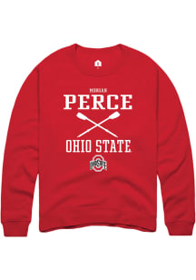 Morgan Perce  Rally Ohio State Buckeyes Mens Red NIL Sport Icon Long Sleeve Crew Sweatshirt