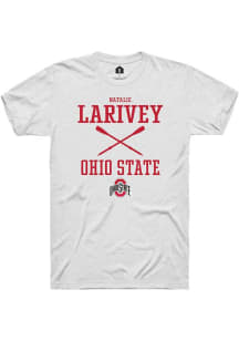 Natalie Larivey  Ohio State Buckeyes White Rally NIL Sport Icon Short Sleeve T Shirt