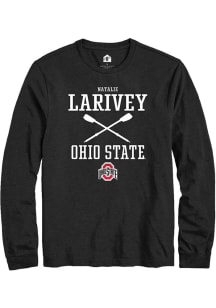 Natalie Larivey  Ohio State Buckeyes Black Rally NIL Sport Icon Long Sleeve T Shirt