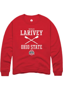 Natalie Larivey  Rally Ohio State Buckeyes Mens Red NIL Sport Icon Long Sleeve Crew Sweatshirt