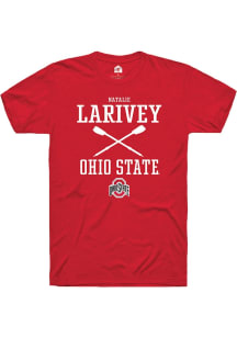 Natalie Larivey  Ohio State Buckeyes Red Rally NIL Sport Icon Short Sleeve T Shirt