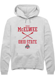 Regan McElwee  Rally Ohio State Buckeyes Mens White NIL Sport Icon Long Sleeve Hoodie