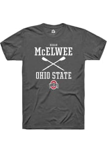 Regan McElwee  Ohio State Buckeyes Dark Grey Rally NIL Sport Icon Short Sleeve T Shirt