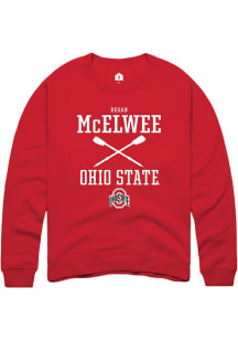 Regan McElwee  Rally Ohio State Buckeyes Mens Red NIL Sport Icon Long Sleeve Crew Sweatshirt