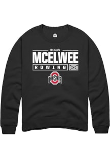 Regan McElwee  Rally Ohio State Buckeyes Mens Black NIL Stacked Box Long Sleeve Crew Sweatshirt