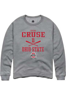 Taylor Cruse  Rally Ohio State Buckeyes Mens Graphite NIL Sport Icon Long Sleeve Crew Sweatshirt