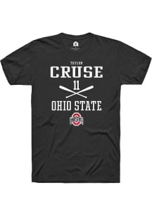 Taylor Cruse  Ohio State Buckeyes Black Rally NIL Sport Icon Short Sleeve T Shirt