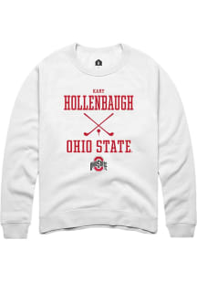 Kary Hollenbaugh  Rally Ohio State Buckeyes Mens White NIL Sport Icon Long Sleeve Crew Sweatshir..