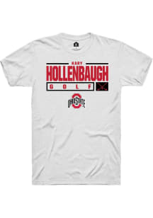 Kary Hollenbaugh  Ohio State Buckeyes White Rally NIL Stacked Box Short Sleeve T Shirt