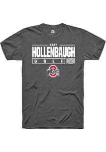 Kary Hollenbaugh  Ohio State Buckeyes Dark Grey Rally NIL Stacked Box Short Sleeve T Shirt