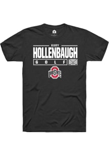 Kary Hollenbaugh  Ohio State Buckeyes Black Rally NIL Stacked Box Short Sleeve T Shirt