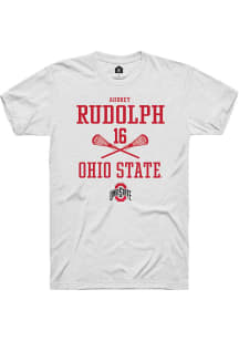 Audrey Rudolph  Ohio State Buckeyes White Rally NIL Sport Icon Short Sleeve T Shirt