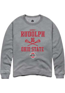 Audrey Rudolph  Rally Ohio State Buckeyes Mens Graphite NIL Sport Icon Long Sleeve Crew Sweatshi..