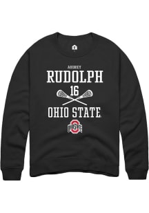 Audrey Rudolph  Rally Ohio State Buckeyes Mens Black NIL Sport Icon Long Sleeve Crew Sweatshirt