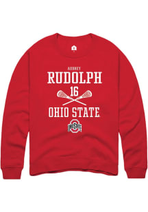 Audrey Rudolph  Rally Ohio State Buckeyes Mens Red NIL Sport Icon Long Sleeve Crew Sweatshirt