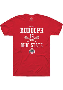 Audrey Rudolph  Ohio State Buckeyes Red Rally NIL Sport Icon Short Sleeve T Shirt