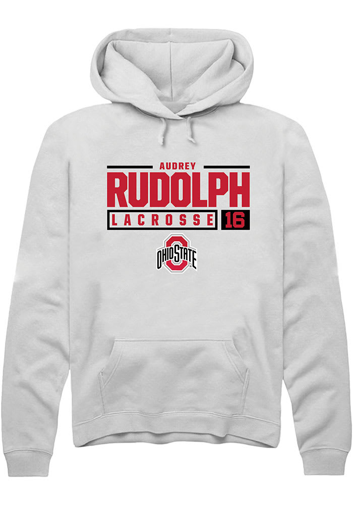 Audrey Rudolph Rally Ohio State Buckeyes Mens NIL Stacked Box Long Sleeve Hoodie