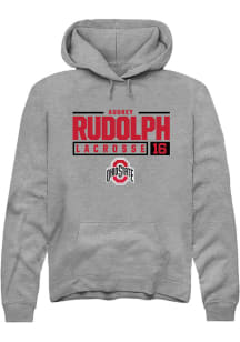 Audrey Rudolph  Rally Ohio State Buckeyes Mens Graphite NIL Stacked Box Long Sleeve Hoodie