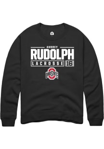 Audrey Rudolph  Rally Ohio State Buckeyes Mens Black NIL Stacked Box Long Sleeve Crew Sweatshirt