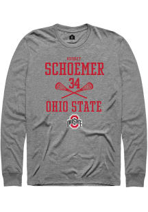 Audrey Schoemer  Ohio State Buckeyes Graphite Rally NIL Sport Icon Long Sleeve T Shirt