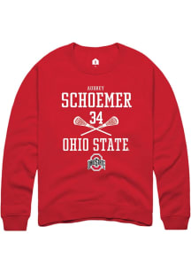 Audrey Schoemer  Rally Ohio State Buckeyes Mens Red NIL Sport Icon Long Sleeve Crew Sweatshirt