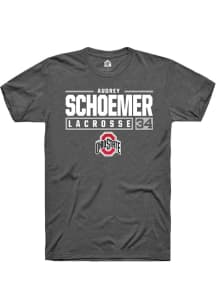 Audrey Schoemer  Ohio State Buckeyes Dark Grey Rally NIL Stacked Box Short Sleeve T Shirt