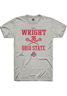 Ella Wright  Ohio State Buckeyes Ash Rally NIL Sport Icon Short Sleeve T Shirt