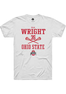 Ella Wright  Ohio State Buckeyes White Rally NIL Sport Icon Short Sleeve T Shirt