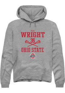 Ella Wright  Rally Ohio State Buckeyes Mens Graphite NIL Sport Icon Long Sleeve Hoodie