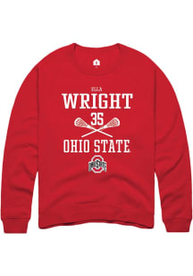 Ella Wright  Rally Ohio State Buckeyes Mens Red NIL Sport Icon Long Sleeve Crew Sweatshirt