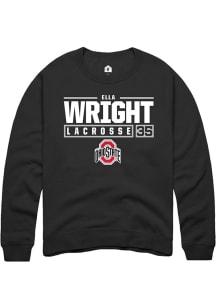 Ella Wright  Rally Ohio State Buckeyes Mens Black NIL Stacked Box Long Sleeve Crew Sweatshirt