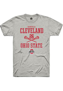 Gabriella Cleveland  Ohio State Buckeyes Ash Rally NIL Sport Icon Short Sleeve T Shirt